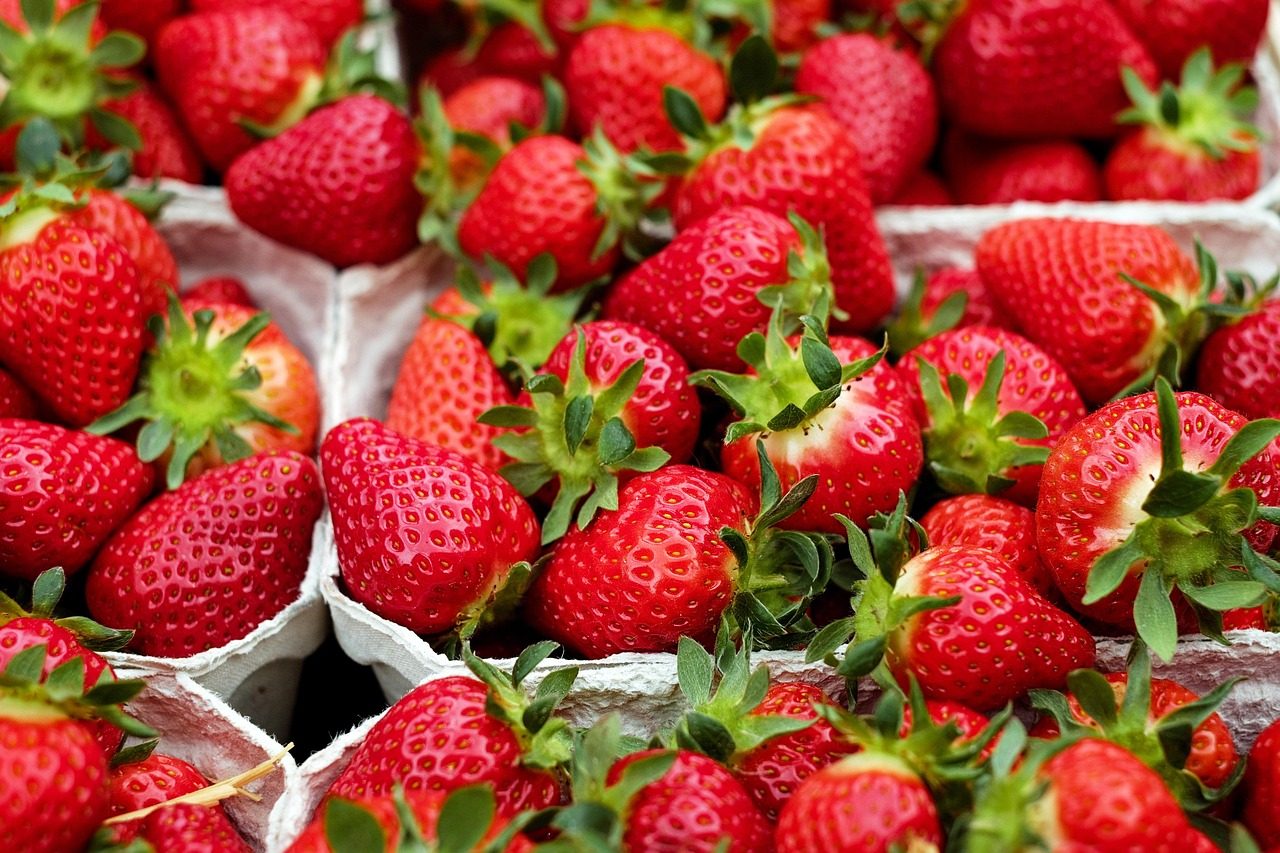 Pohár zeleného smoothie vedľa čerstvých byliniek a lesného ovocia